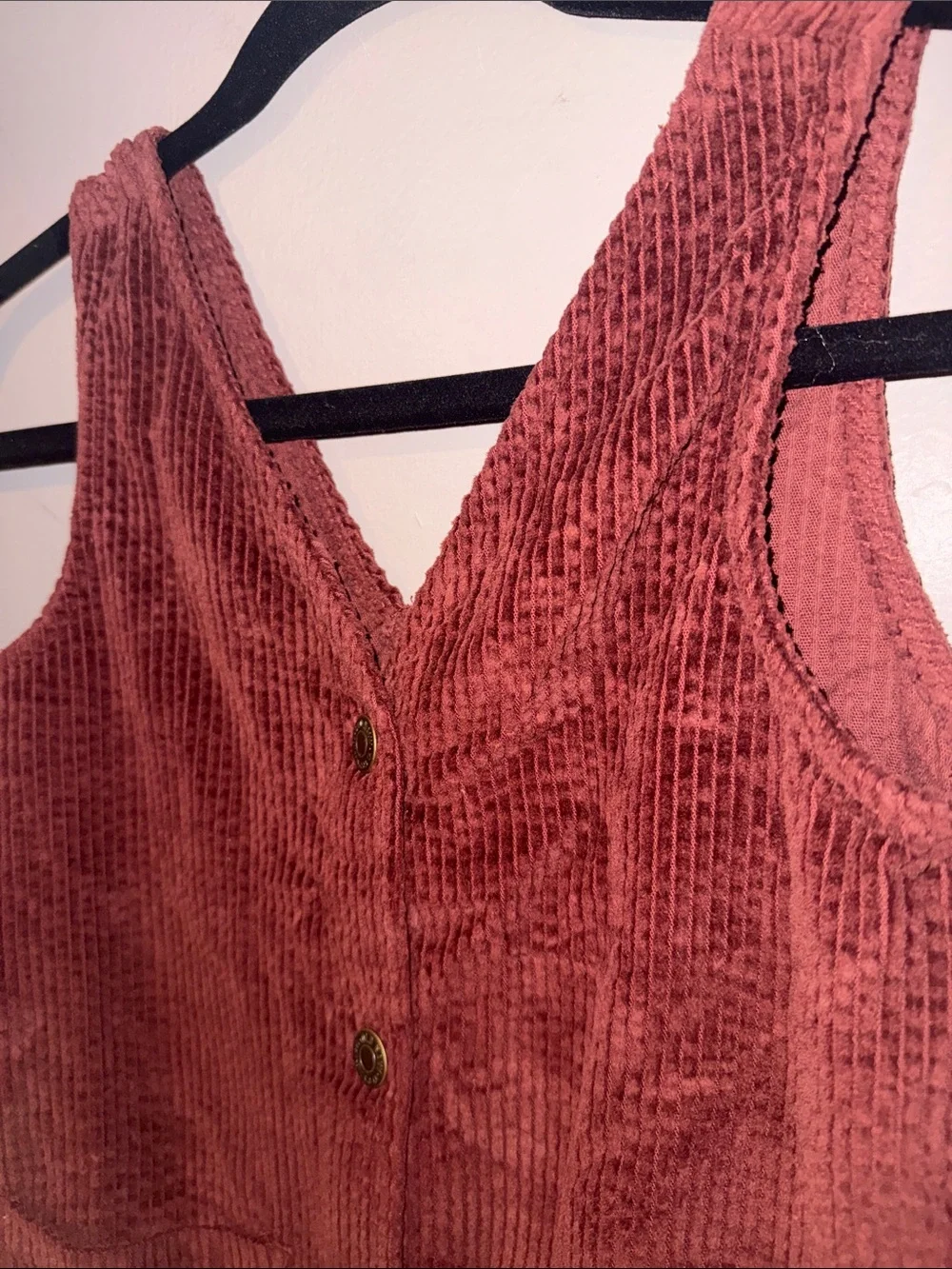 Old Navy Girls Corduroy Button-Front Pinafore Dress in  Burgundy